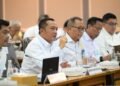 Mensesneg Prasetyo Hadi dalam rapat kerja dengan Komisi XIII DPR di Gedung Nusantara II / DPR