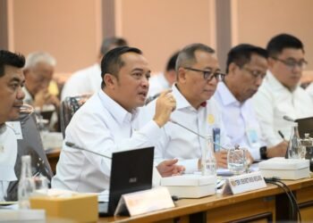 Mensesneg Prasetyo Hadi dalam rapat kerja dengan Komisi XIII DPR di Gedung Nusantara II / DPR