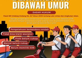 Kampanye larangan anak dibawah umur bawa kendaraan / Polda