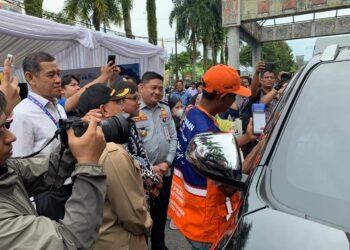 Peresmian penerapan retribusi parkir elektronik digelar di Balikpapan Permai