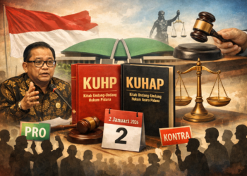Kitab Undang-Undang Hukum Pidana (KUHP) dan Kitab Undang-Undang Hukum Acara Pidana (KUHAP) mulai berlaku