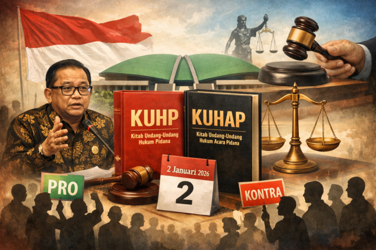 Kitab Undang-Undang Hukum Pidana (KUHP) dan Kitab Undang-Undang Hukum Acara Pidana (KUHAP) mulai berlaku